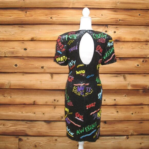 Vintage Cache Gold Label Sequin Dress - Picture 7 of 11